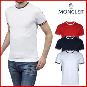 SHORT TSHIRT MEN MONCLER SIDE LOGO-חולצות קצרות מונקלר קטלוג